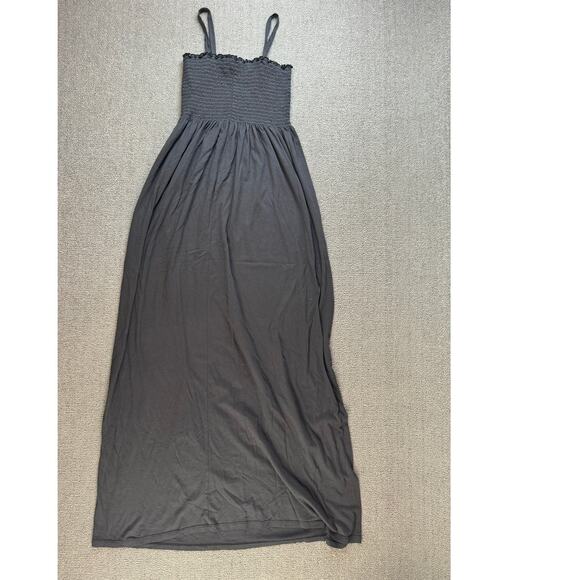 Michael Stars Sally Smocked Maxi Dress Summer Casual Everyday Gray Size Large - Picture 3 of 10